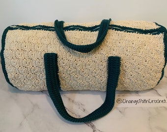 Bubble Duffel Bag Crochet Pattern Zipper Luggage Pattern 