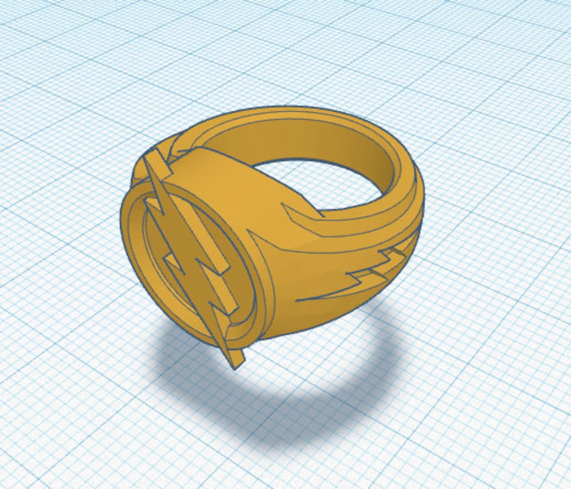 The Flash Ring 3D print File Etsy