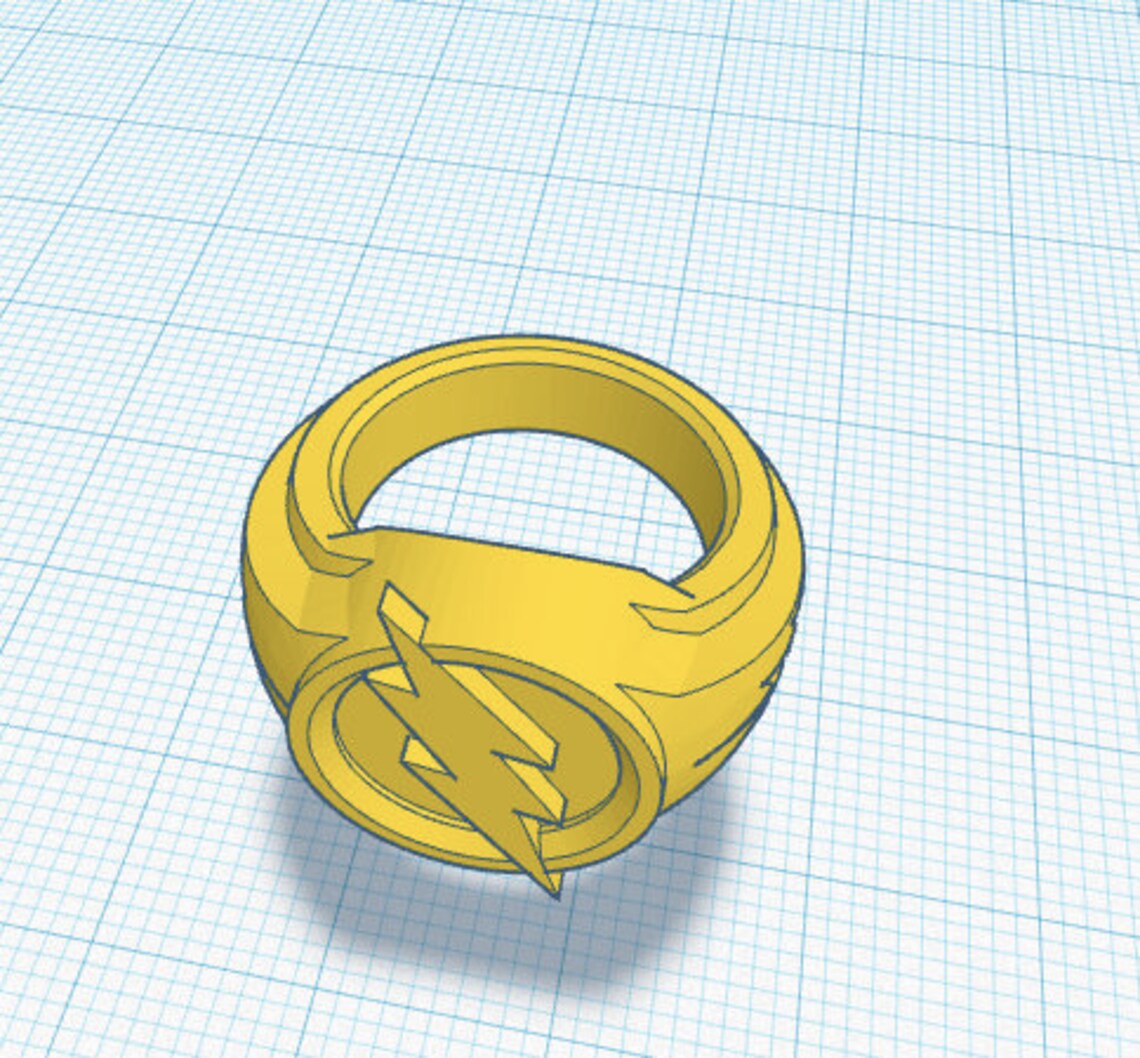 The Flash Ring 3D print File Etsy