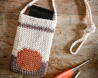 Crochet Phone Bag PATTERN | Crochet Phone Case | Crochet Phone Holder | Crochet Phone Pouch Pattern | Modern Crochet Pattern