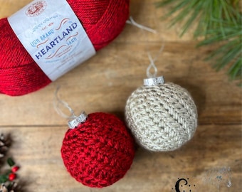 Patrón de adorno navideño de crochet Chevron (Descargar PDF)