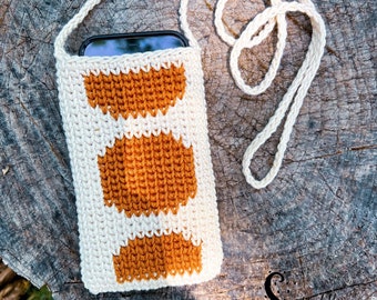 Crochet Phone Bag PATTERN | Crochet Phone Case | Crochet Phone Holder | Crochet Phone Pouch Pattern | Modern Crochet Pattern