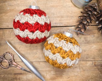 Patrón de bola de crochet en racimo: Adorno navideño texturizado (patrón PDF)