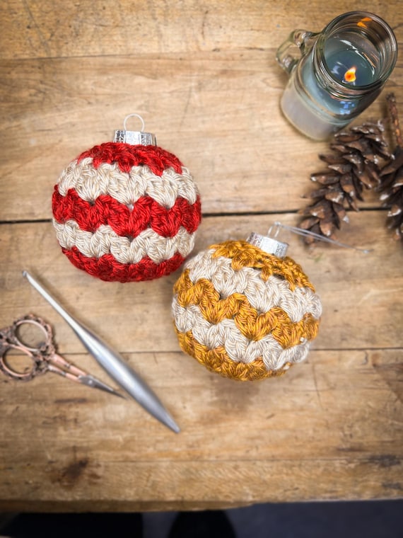 Cluster Crochet Bauble Pattern: Textured Holiday Ornament (PDF Pattern)