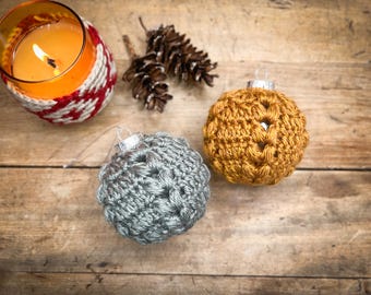 Patrón de adorno navideño de ganchillo con textura (patrón PDF)