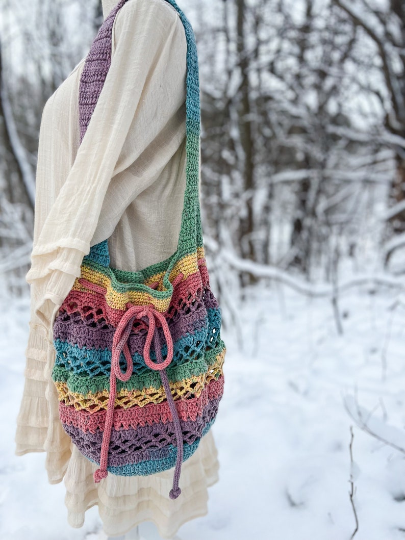 Crochet Summer Tote Pattern / Boho Tote Pattern / Boho Pattern / Market tote Pattern / Market Bag PDF / Shoulder Bag PDF / image 6