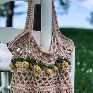 Patrón de bolso de piña a crochet: Bolso bohemio de verano (PDF) imagen 3