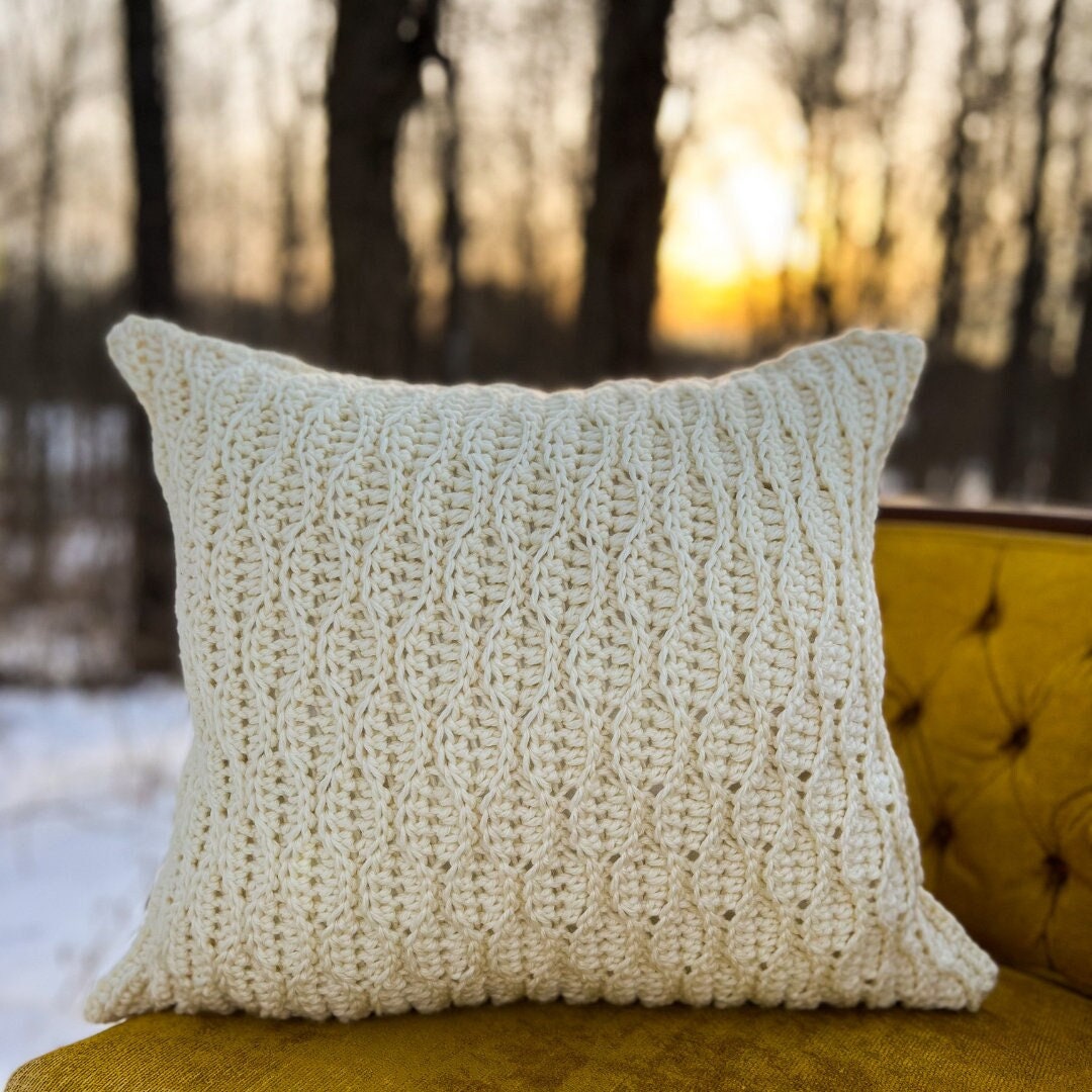 CROCHET PATTERN: Pillow Cover Crochet Pillow Case Throw Pillow