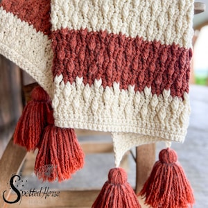 Crochet Blanket PATTERN | Crochet Throw Pattern | Textured Crochet Blanket | Chunky Crochet Pattern | Crochet Throw Blanket | Easy Crochet