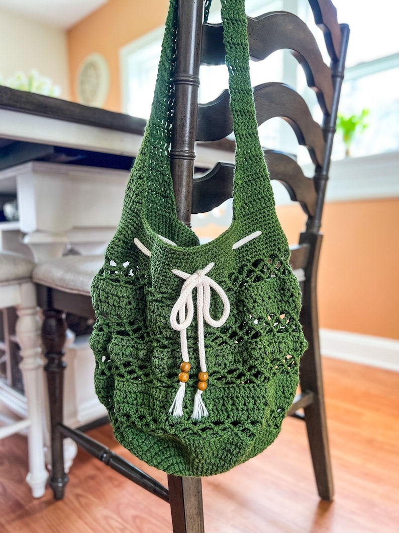 Crochet Summer Tote Pattern / Boho Tote Pattern / Boho Pattern / Market tote Pattern / Market Bag PDF / Shoulder Bag PDF / image 1