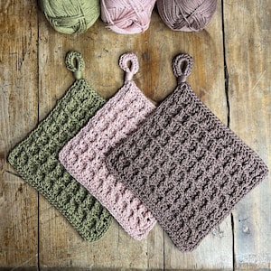 Crochet Waffle Washcloth PATTERN | Crochet Dishcloth Pattern | Crochet Washrag | Crochet Towel | Dishcloth Crochet Pattern