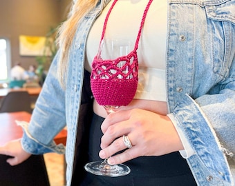 Crochet Wine Glass Lanyard Pattern: Hands-Free Cozy (PDF Download)