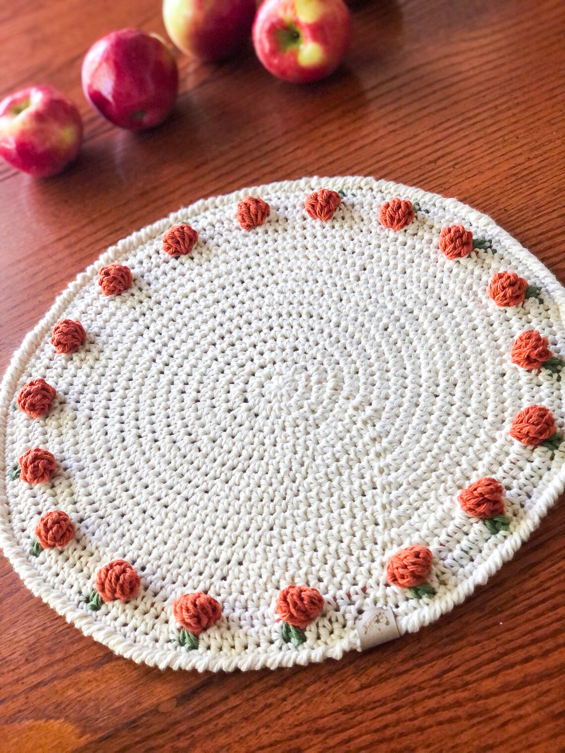 Crochet Placemat Pattern Crochet Pumpkin Placemat Fall Crochet Etsy