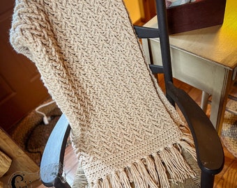 Chunky Crochet Blanket Pattern: Modern Arrow Stitch Afghan (PDF Pattern)