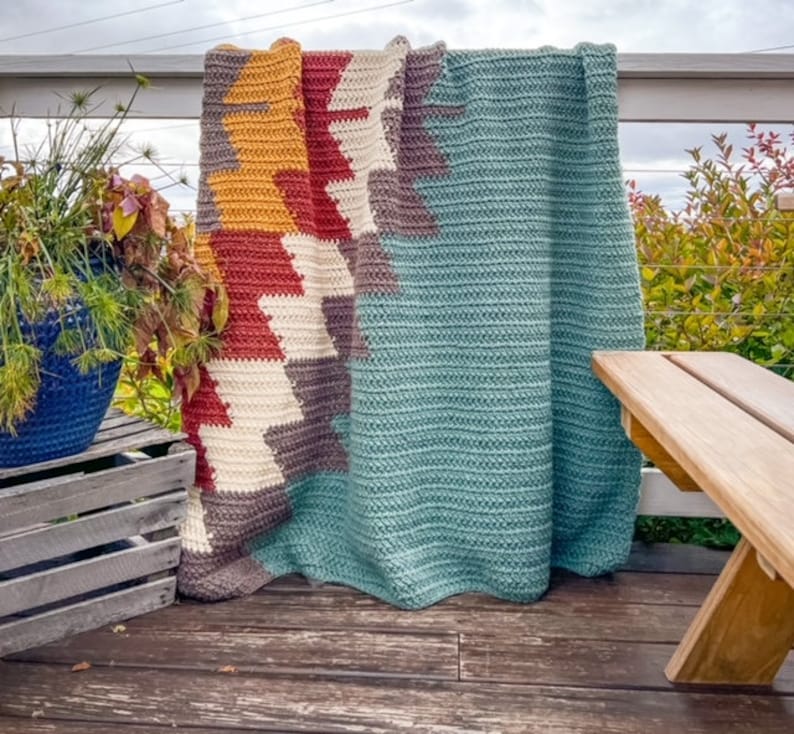 Tapestry Crochet Blanket PATTERN Crochet Fall Decor Etsy