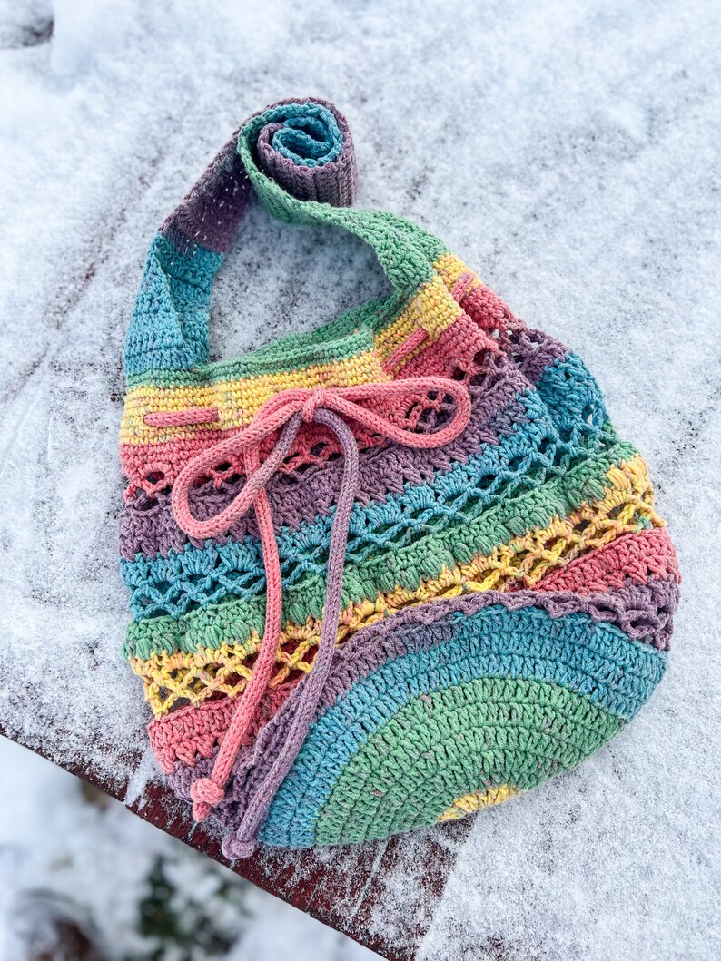 Crochet Summer Tote Pattern / Boho Tote Pattern / Boho Pattern / Market tote Pattern / Market Bag PDF / Shoulder Bag PDF / image 8