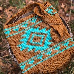 CROCHET PATTERN: Crossbody Bag | Boho Bag Pattern | Crochet Shoulder Bag Pattern | Crochet Bags for Women | Instant Download