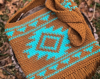 CROCHET PATTERN: Crossbody Bag | Boho Bag Pattern | Crochet Shoulder Bag Pattern | Crochet Bags for Women | Instant Download