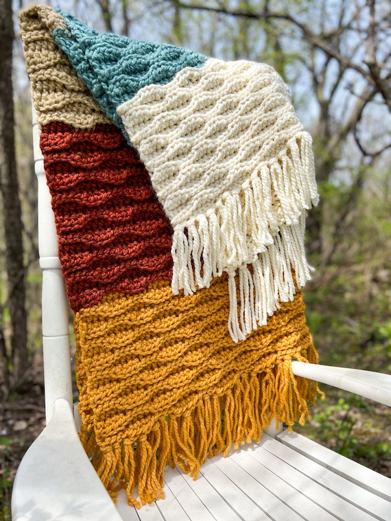 Chunky Crochet Blanket Pattern Easy Crochet Blanket Crochet Throw Blanket Crochet Gift