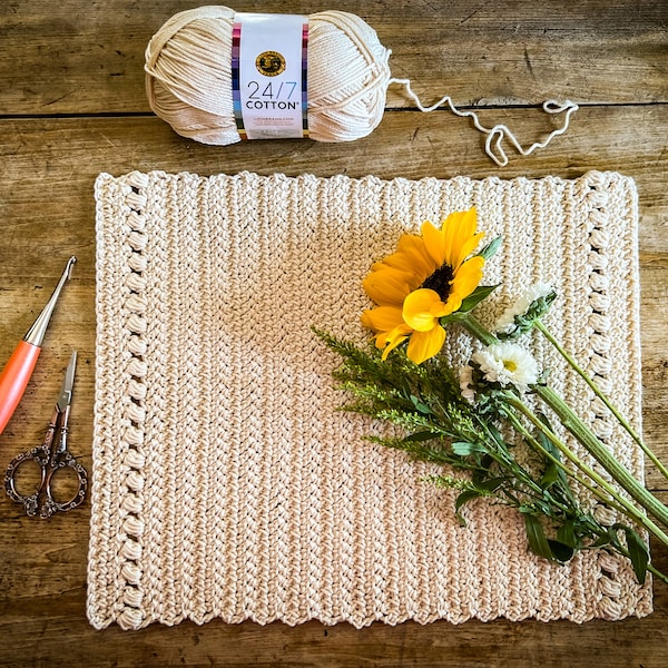 Crochet Placement Pattern / Set de table Pattern / Set de table au Crochet / Farmhouse Set de table Pattern / Easy Set de table Pattern / Summer Crochet pattern