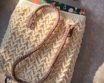 Crochet Bag PATTERN | Crochet Laptop Sleeve | Crochet Shoulder Bag | Crochet Ipad Holder | Cotton Crochet Bag | Crochet Laptop Tote