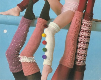 1980s New Zealand Fancy Leg Warmer Knitting Pattern