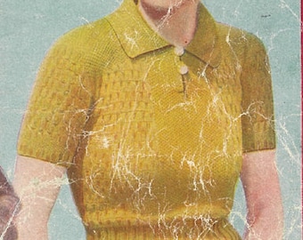 1930s Jumper Knitting Pattern