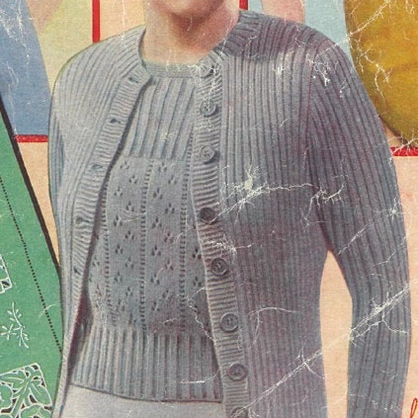 1937 Twinset Pattern for 44 inch bust