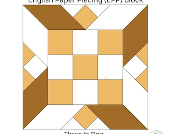 English Paper Piecing Template: 10" Three in One (PDF, SVG, DXF)