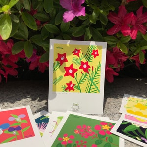 Jeu de cartes postales de 9, Ensemble de cartes postales, Carte postale florale, Carte de fleurs, Carte postale, Paquet de cartes de notes, Collection de fleurs sauvages, Botanical, carte imprimée