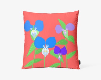 cushion cover, flower cushion, floral cushion, home interior, interior cushion, retro cushion, korea retro style, korearetro cover