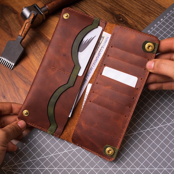 Valentine's Day Gift for Women Long Wallet, Handmade Leather Valentine's Day Gift for Women Long Wallet, Handmade Leather