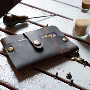 Porte-carte portefeuille, Porte-carte en cuir fait à la main, Porte-carte portefeuille, Porte-carte portefeuille hommes, Diceros Percin