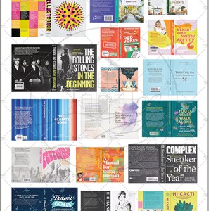 1:6 Scale Printable Coffee Table Book Covers Instant Download for DIY ...