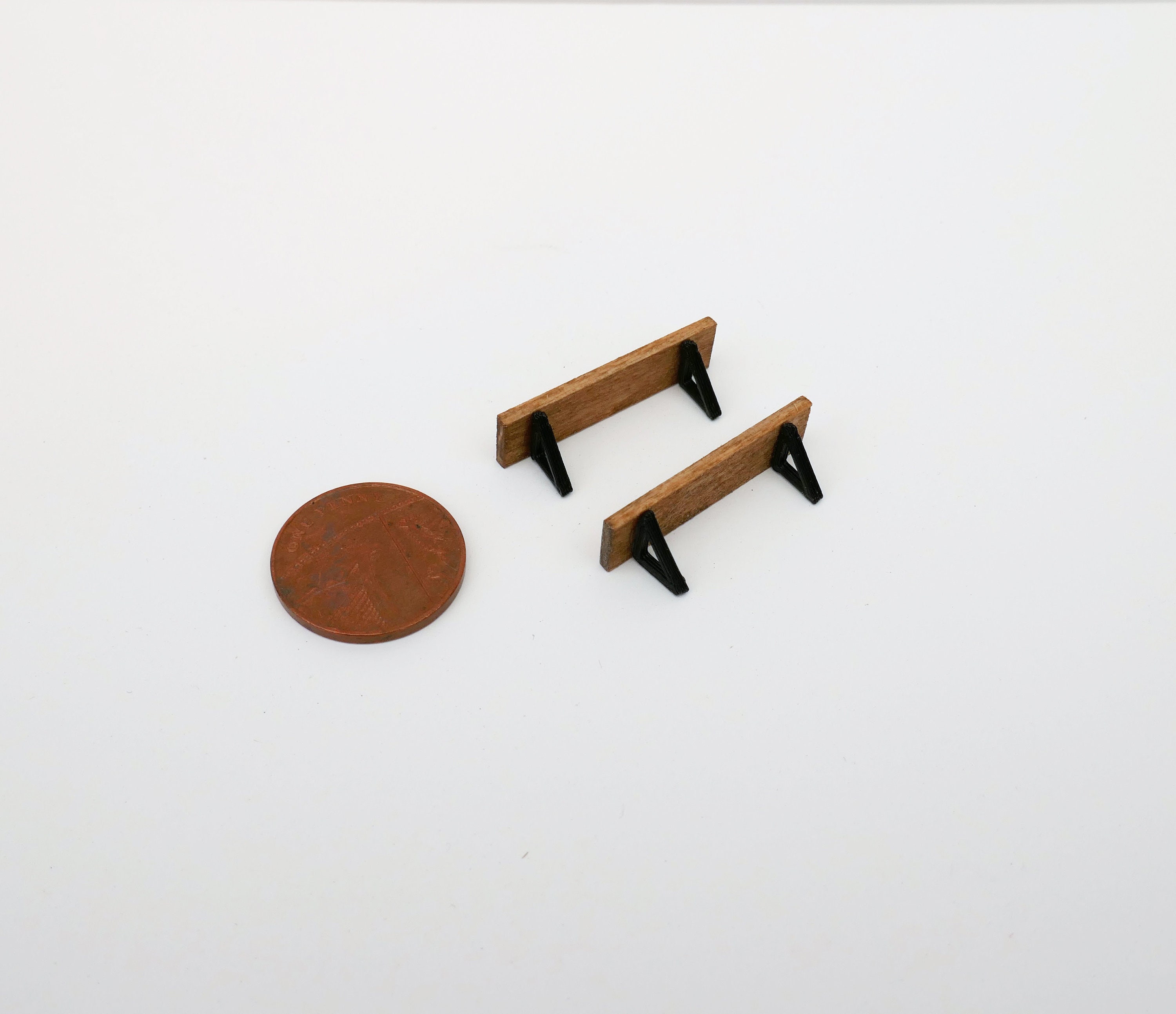 Miniature Wooden Shelf Black Bracket Modern Dollhouse Etsy UK