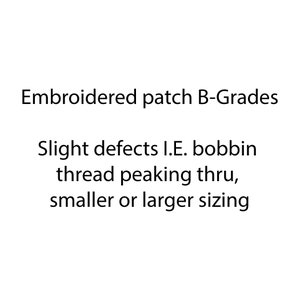 Embroidered Patch B-Grades (Minor defects)