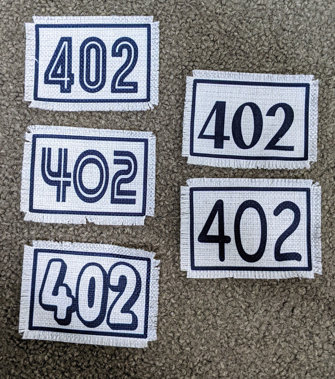 Personalized Area Code /boxed in Square ~ Sublimated Raggy Patch for ...