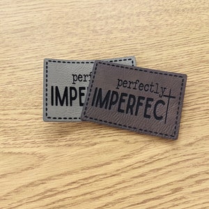 Perfectly Imperfect - leatherette faux leather material with heat activated adhesive