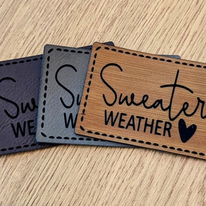 Sweater Weather- leatherette faux leather material with heat activated adhesive