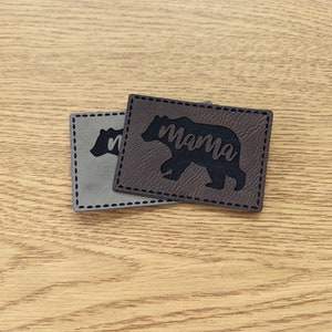 MaMa Bear - leatherette faux leather material with heat activated adhesive