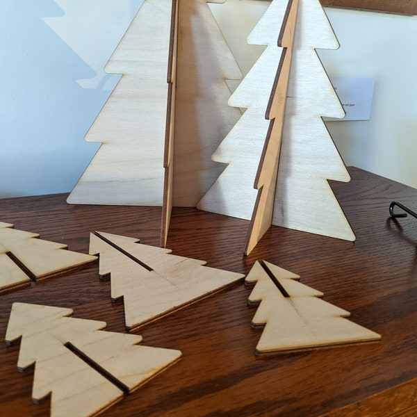 Winter Wonderland Wood Trees, Craft Trees, DIY Trees, Christmas Tree, Tree Shapes, Tree Cutouts, Tree