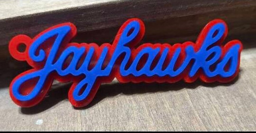 Double Layer SCRIPT FONT School Mascot Name Acrylic Earring Blanks No ...