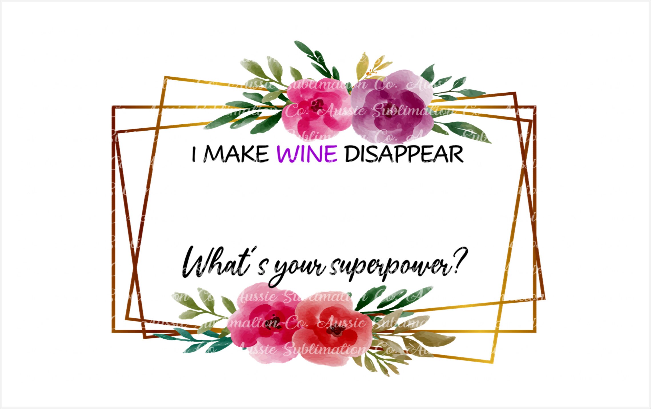 Wine Butler Caddy Buddy Wine Disappear Superpower Funny Floral Etsy