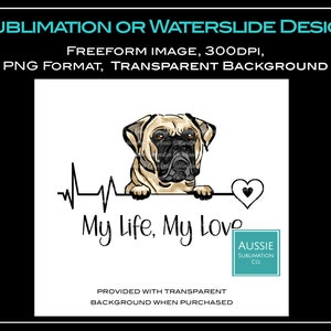 BULLMASTIFF Dog Puppy Animal Pet Dog Png Transparent Image Tshirt Sublimation Design Digital Download PNG