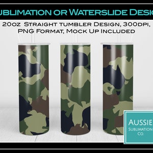 Australian Map CAMOUFLAGE Khaki Green Aussie Australian Camo 20oz Tumbler Wrap SUBLIMATION Design Digital Download PNG