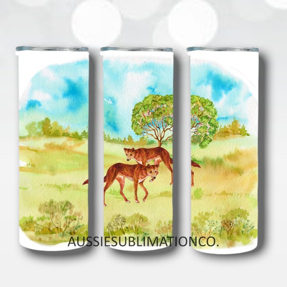 Aussie Dingo Bush Australia 20 Oz Skinny Tumbler Etsy