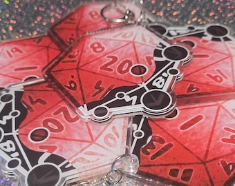 Voidling D20 | Acrylic Charm | Double-Sided