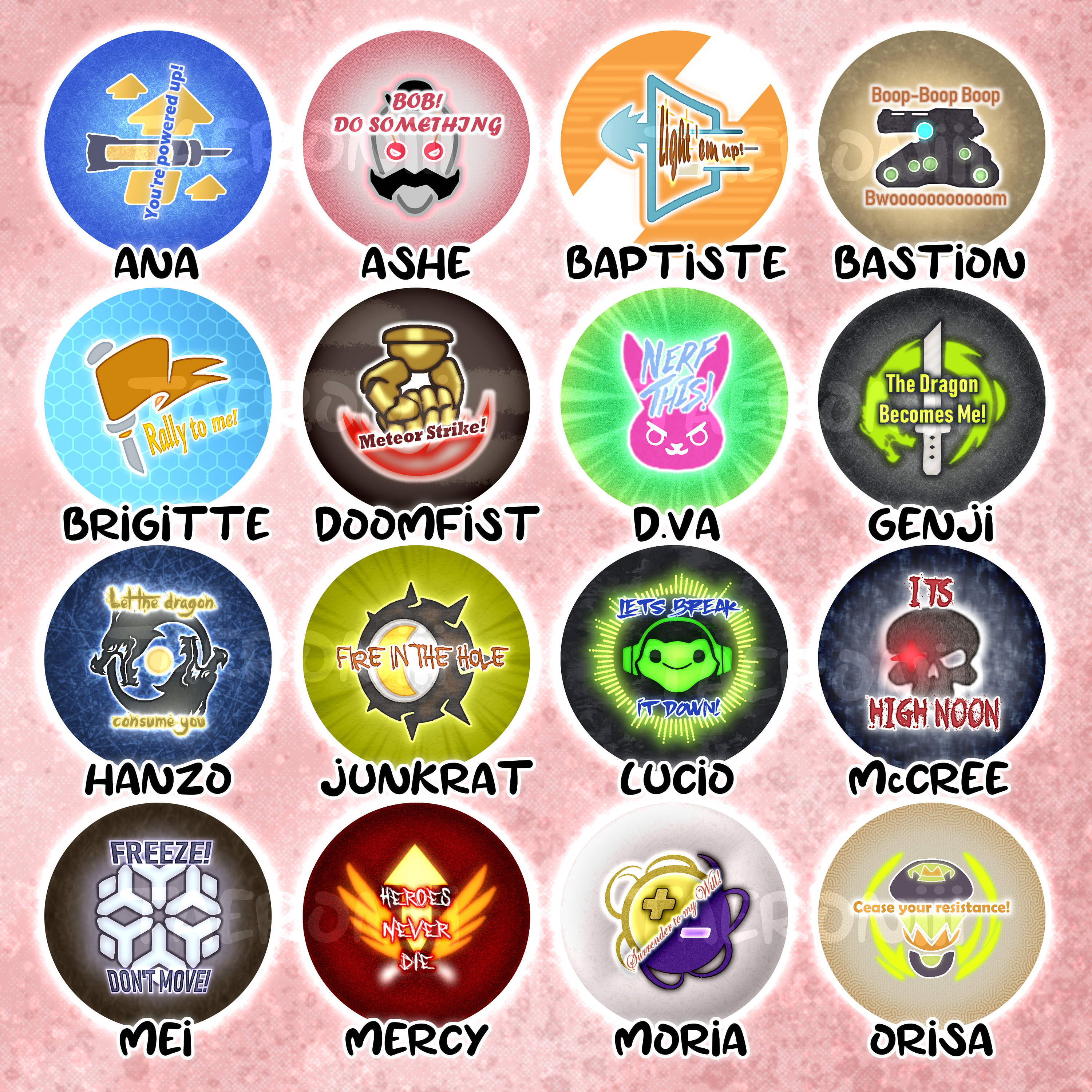 Overwatch Buttons | 2in - Etsy