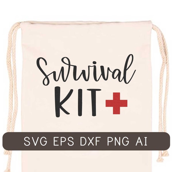 Survival Kit Svg, Survival Kit Printable, DXF, Eps, Cricut, Cut File, Png, Hens Night Bags, Bachelorette Party Gift