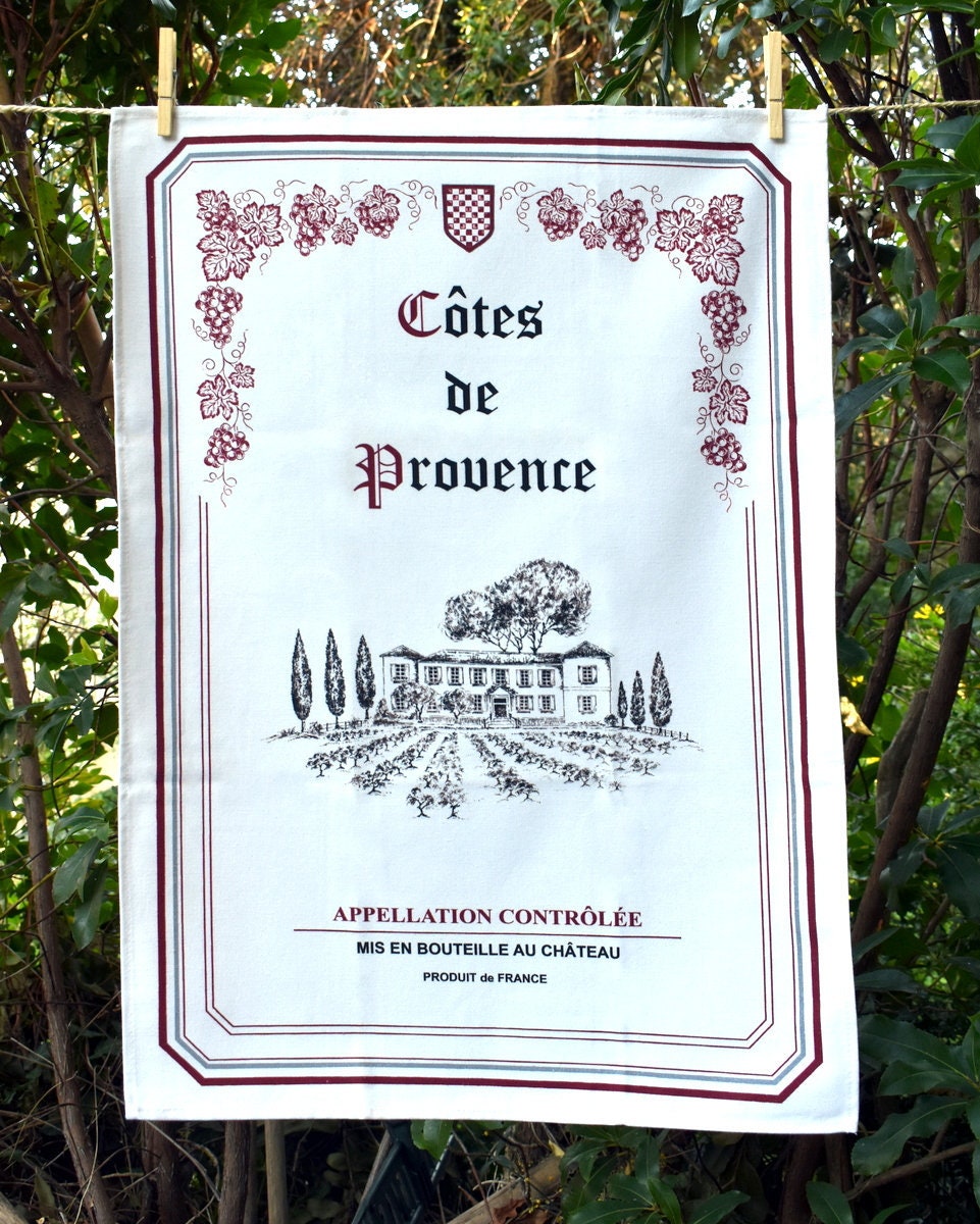 Torchon de Cuisine Côtes Provence 100% Coton